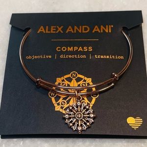 Alex and Ani NWT Copper Compass Adjustable Bangle 548